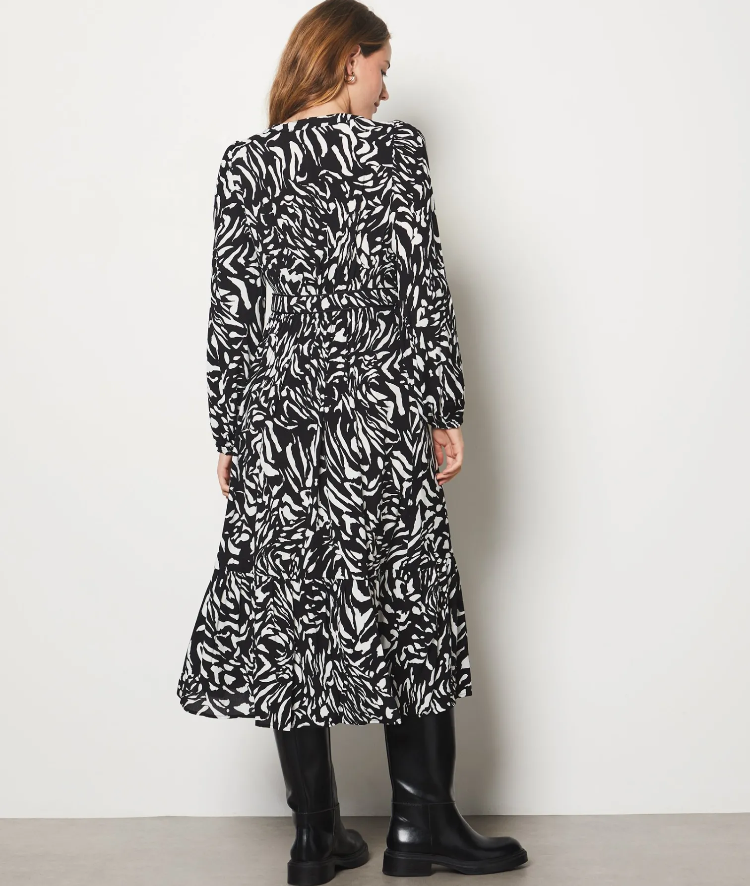 Etam Printed Maxi Dress IMPFDBLACK Flash Sale