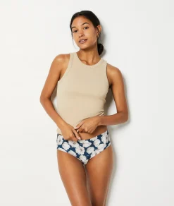 Etam Printed Microfiber Hipster EcruPrintedFabric New