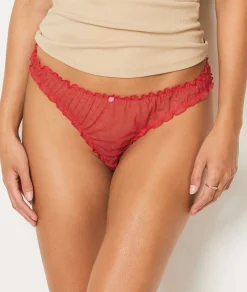 Etam Printed Tanga with Lace Details PEACH Shop