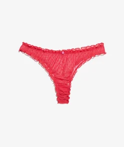 Etam Printed Tanga with Lace Details PEACH Shop