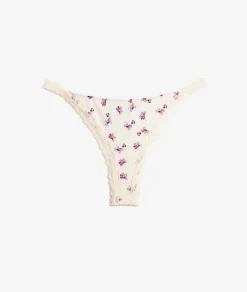 Etam Printed Tanga with Lace Details PINKBACKGROUNDIMP Flash Sale