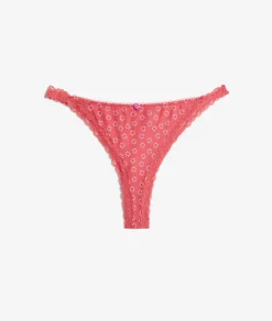 Etam Printed Tanga with Lace Details TaupeFDPrint Shop