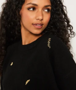 Etam Pull à imprimé dorée NOIR Store