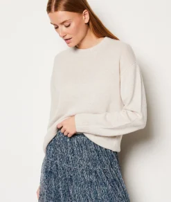 Etam Pull cachemire à paillettes ECRU Outlet