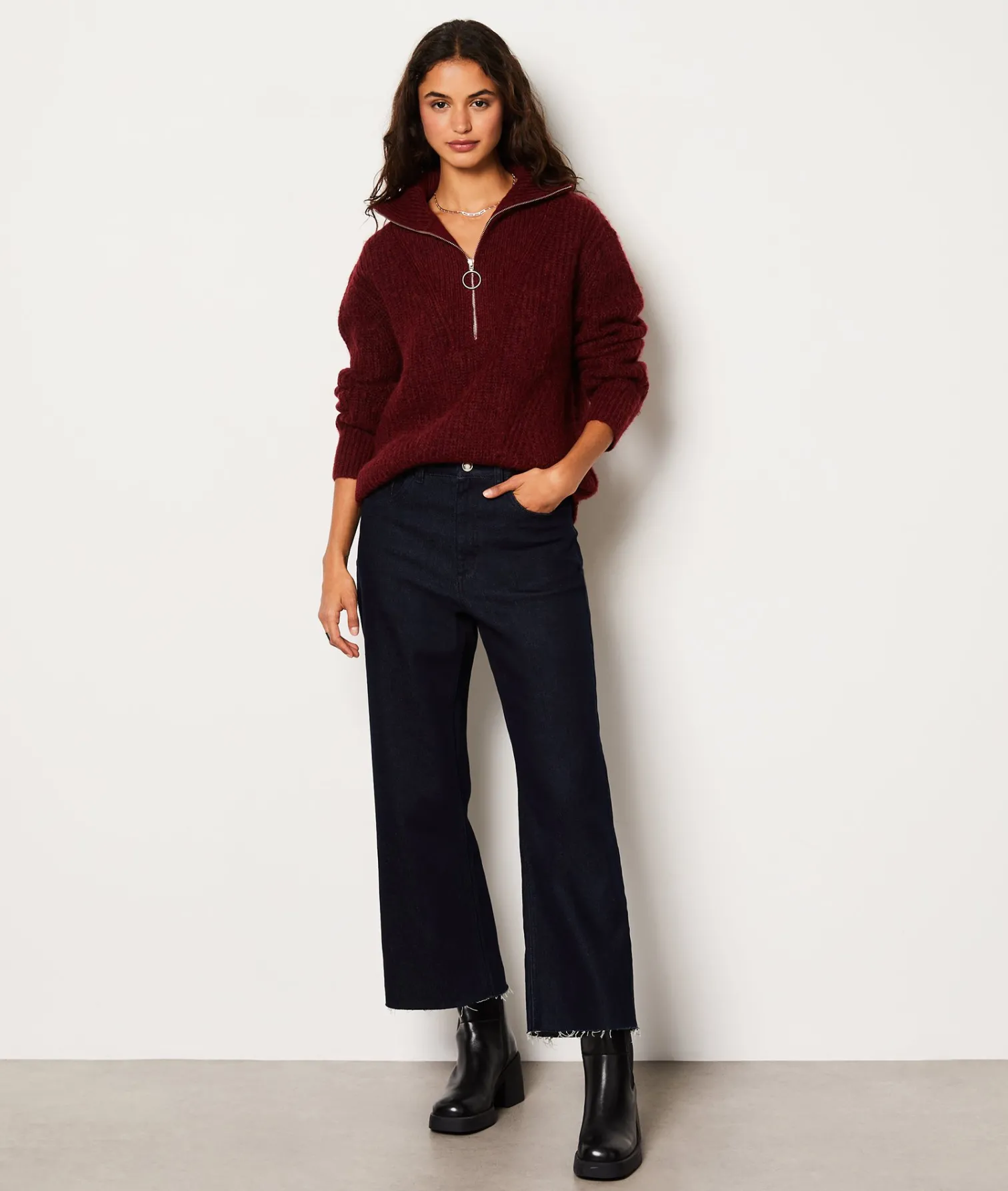 Etam Pull col camionneur ROUGE Hot