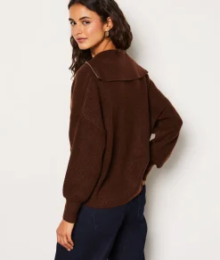 Etam Pull col camionneur MARRON Shop