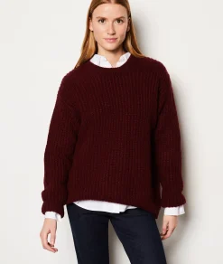 Etam Pull col rond BORDEAUXGRENAT Store