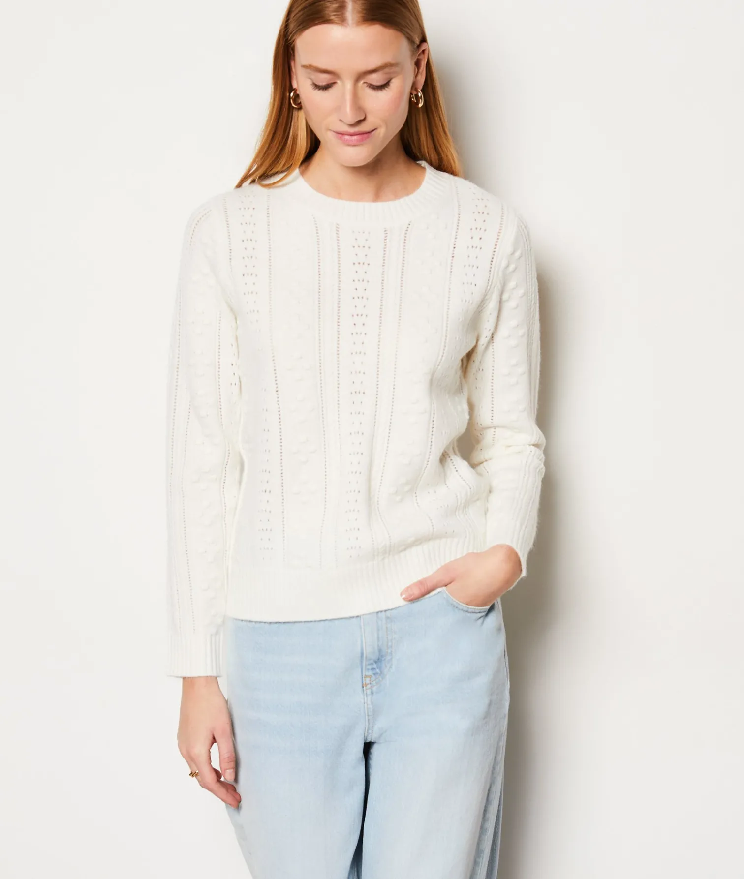 Etam Pull col rond ECRU Fashion