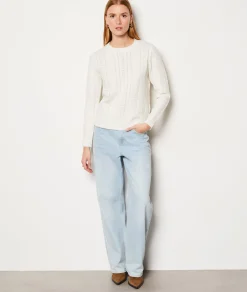 Etam Pull col rond ECRU Fashion