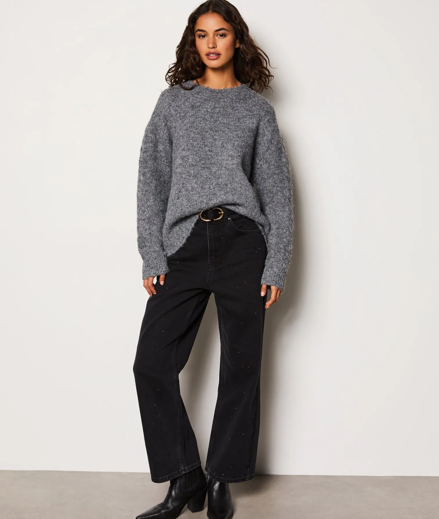 Etam Pull col rond ANTHRACITE Online