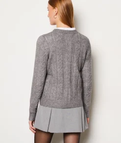 Etam Pull col rond GRIS Cheap