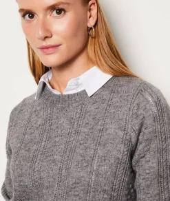 Etam Pull col rond GRIS Cheap