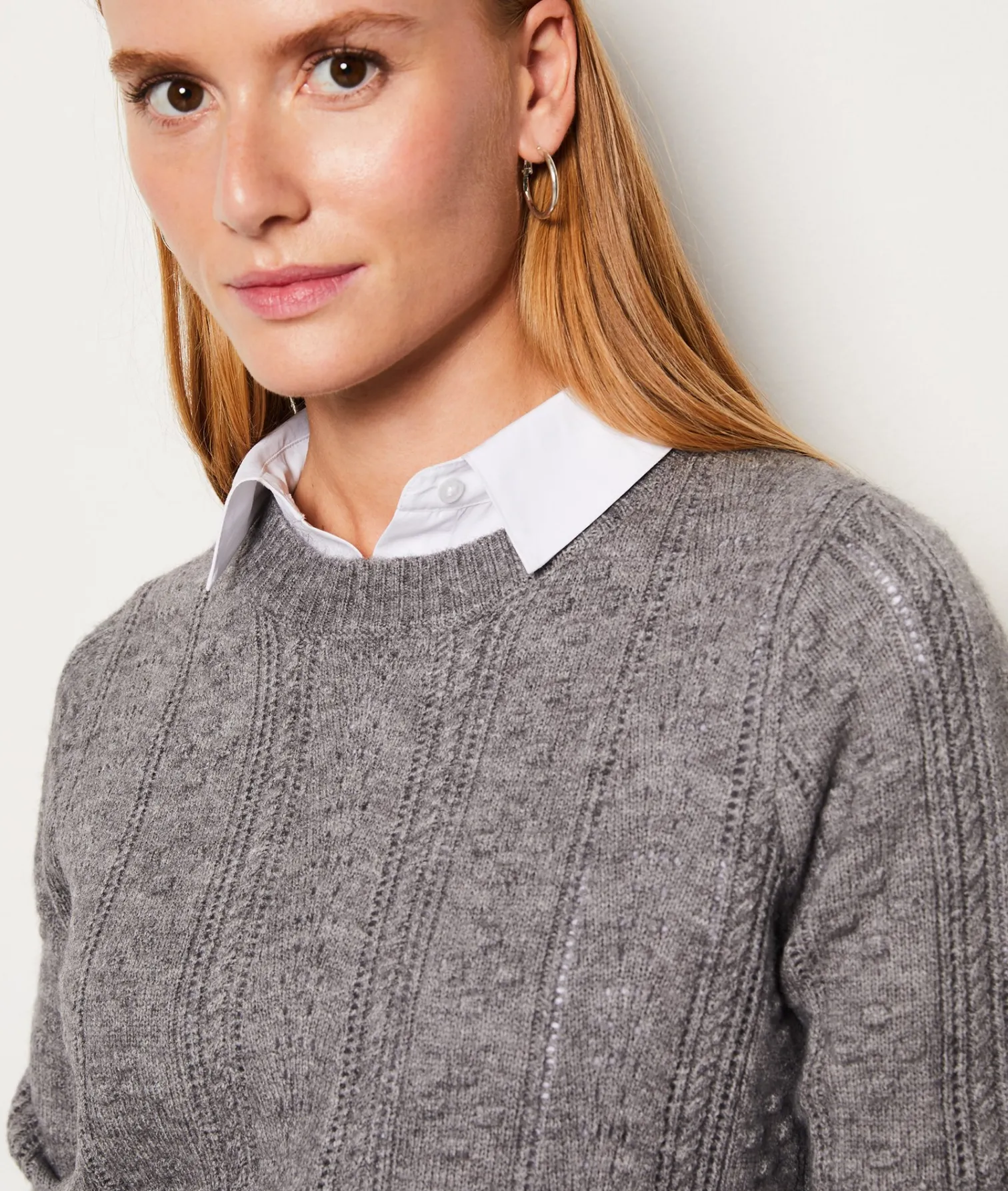 Etam Pull col rond GRIS Cheap