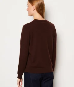 Etam Pull col rond cachemire CHOCOLAT Outlet