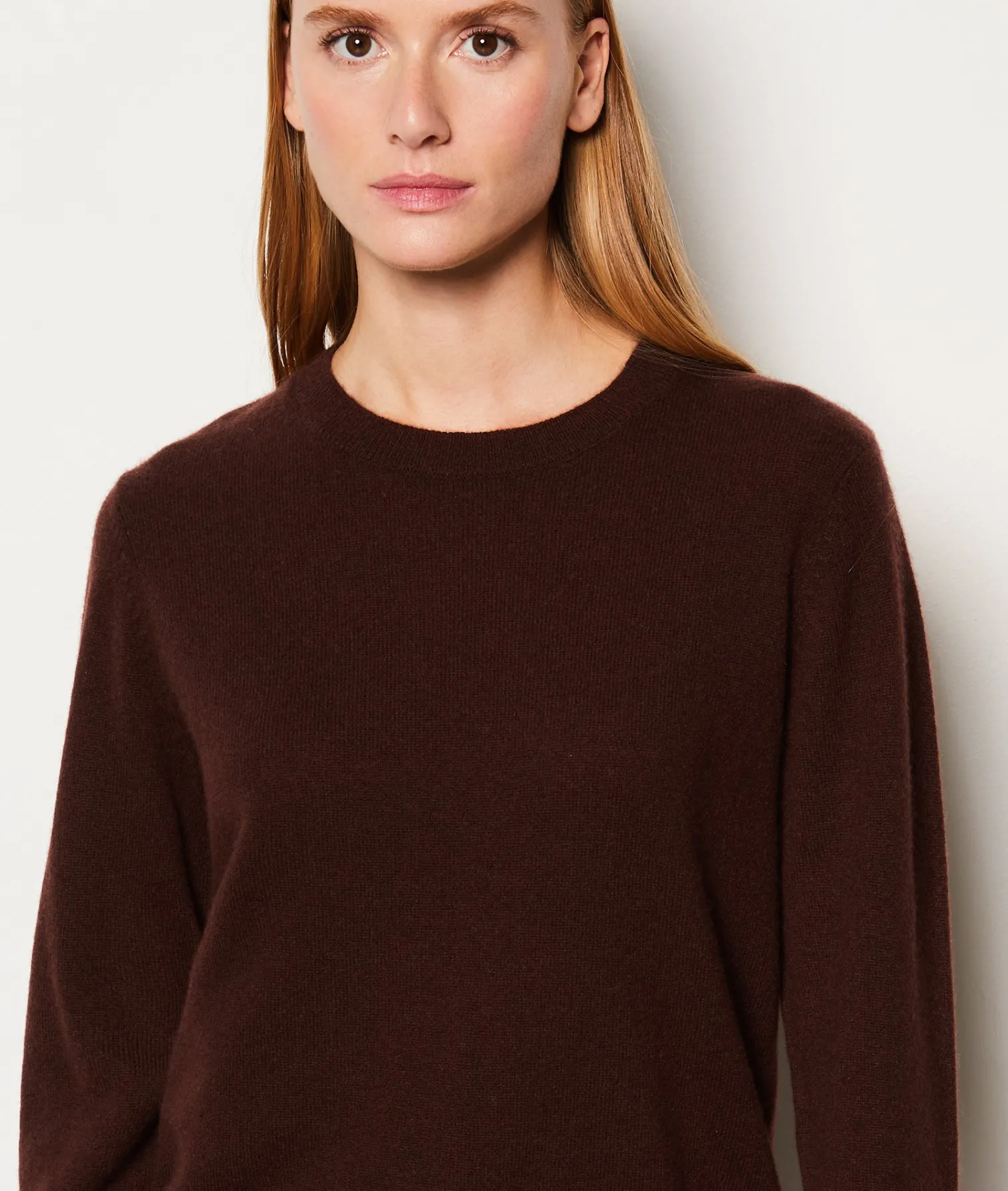 Etam Pull col rond cachemire CHOCOLAT Outlet