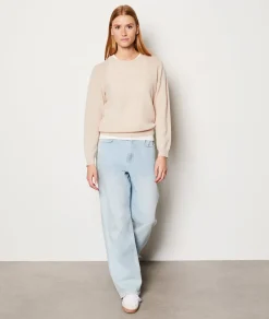 Etam Pull col rond cachemire BEIGE Discount