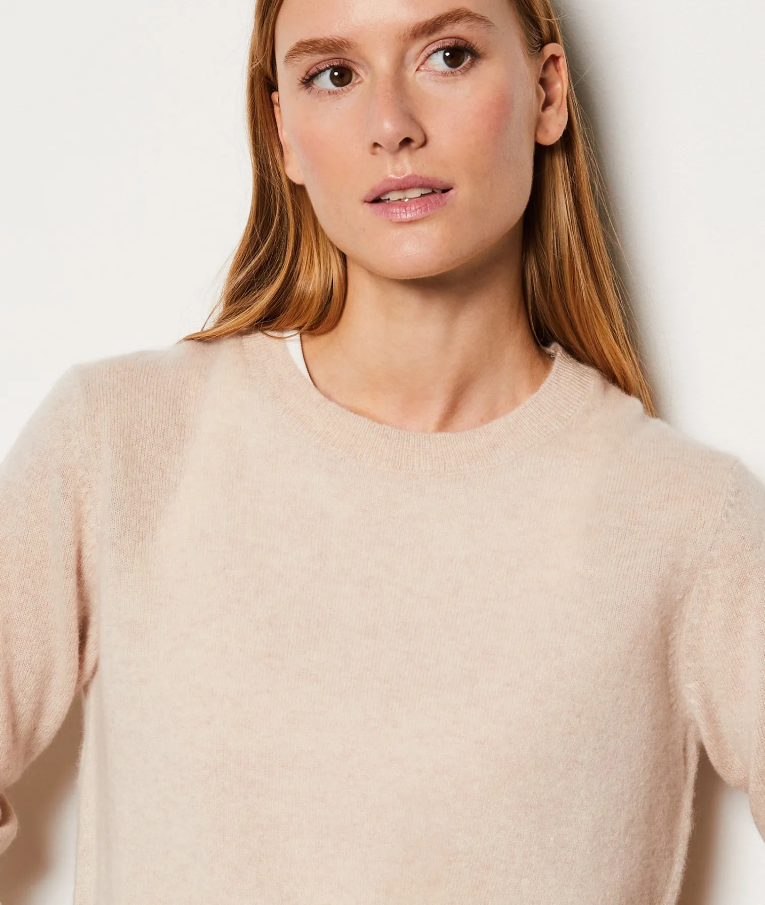 Etam Pull col rond cachemire BEIGE Discount