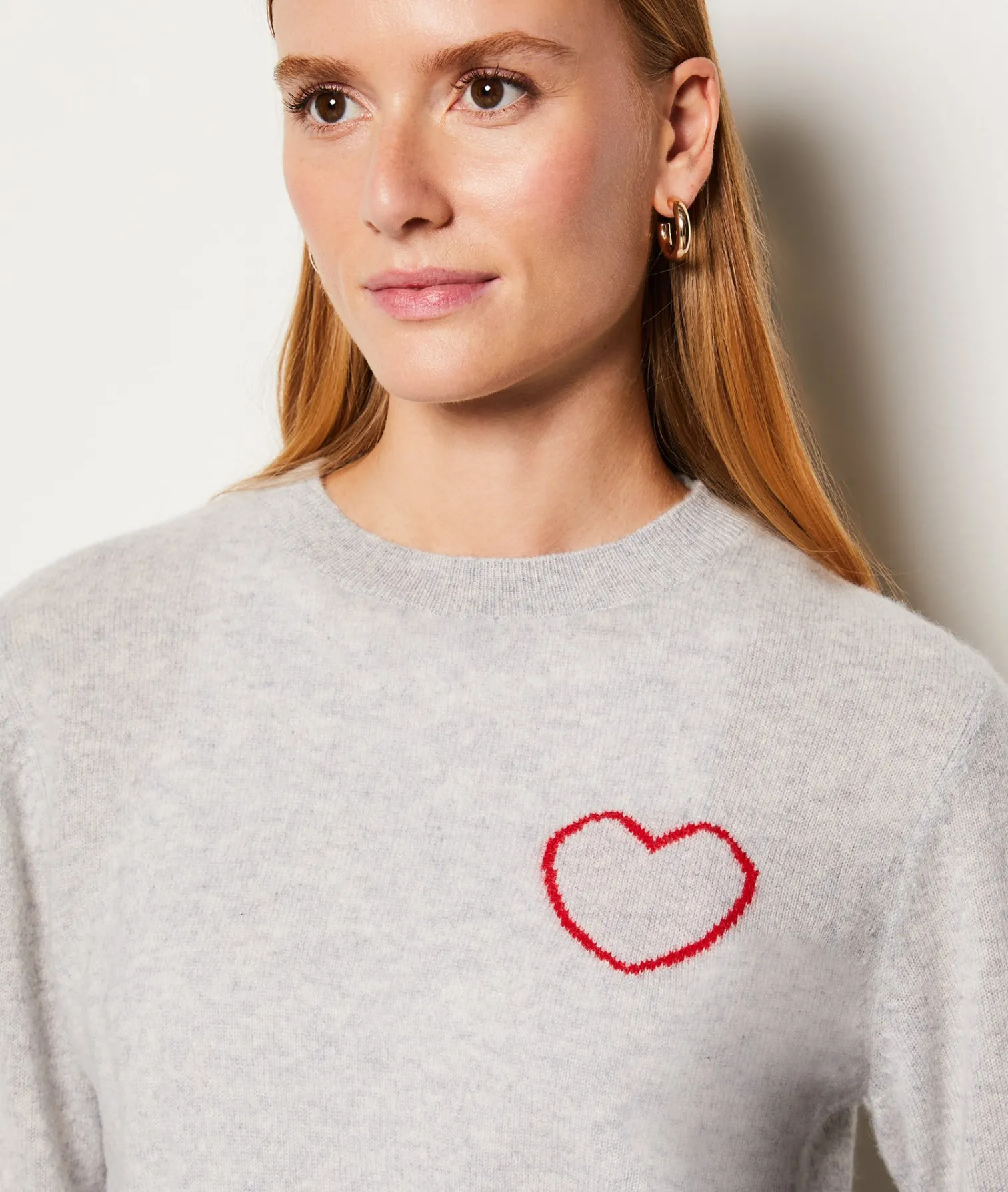 Etam Pull col rond cachemire détail cœur ARGENT Cheap