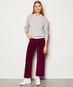 Etam Pull col rond cachemire Love ARGENT Cheap