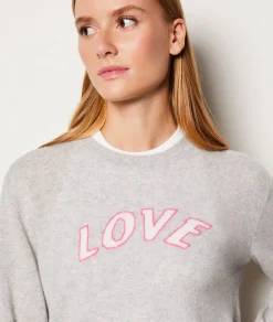 Etam Pull col rond cachemire Love ARGENT Cheap