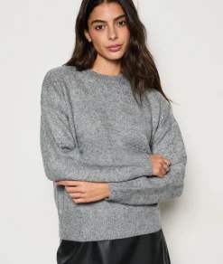 Etam Pull col rond détails strass GRIS Online
