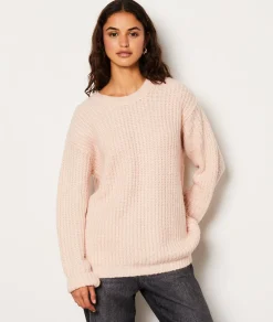 Etam Pull col rond en maille ROSEPOUDRE Best Sale