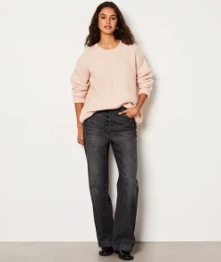 Etam Pull col rond en maille ROSEPOUDRE Best Sale