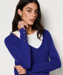 Etam Pull col V VIOLET Store