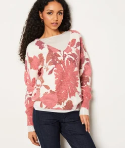 Etam Pull col V à motifs fleuris MULTICOLORE Clearance