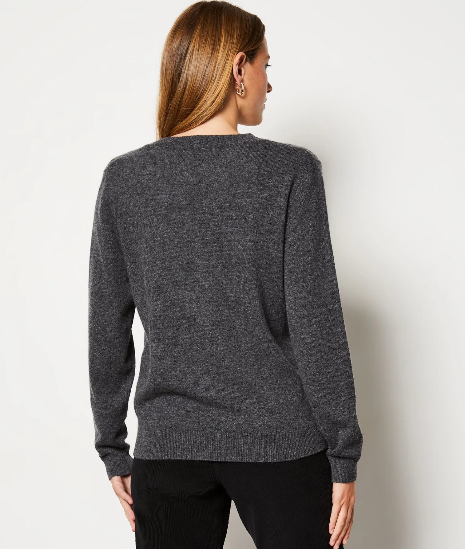 Etam Pull en 100% cachemire col V ANTHRACITE Store