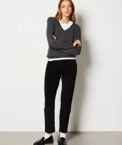 Etam Pull en 100% cachemire col V ANTHRACITE Store