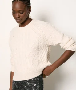 Etam Pull en maille torsadée ECRU New