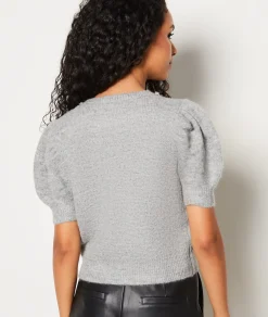 Etam Pull manches courtes col à strass GRISCLAIR Online