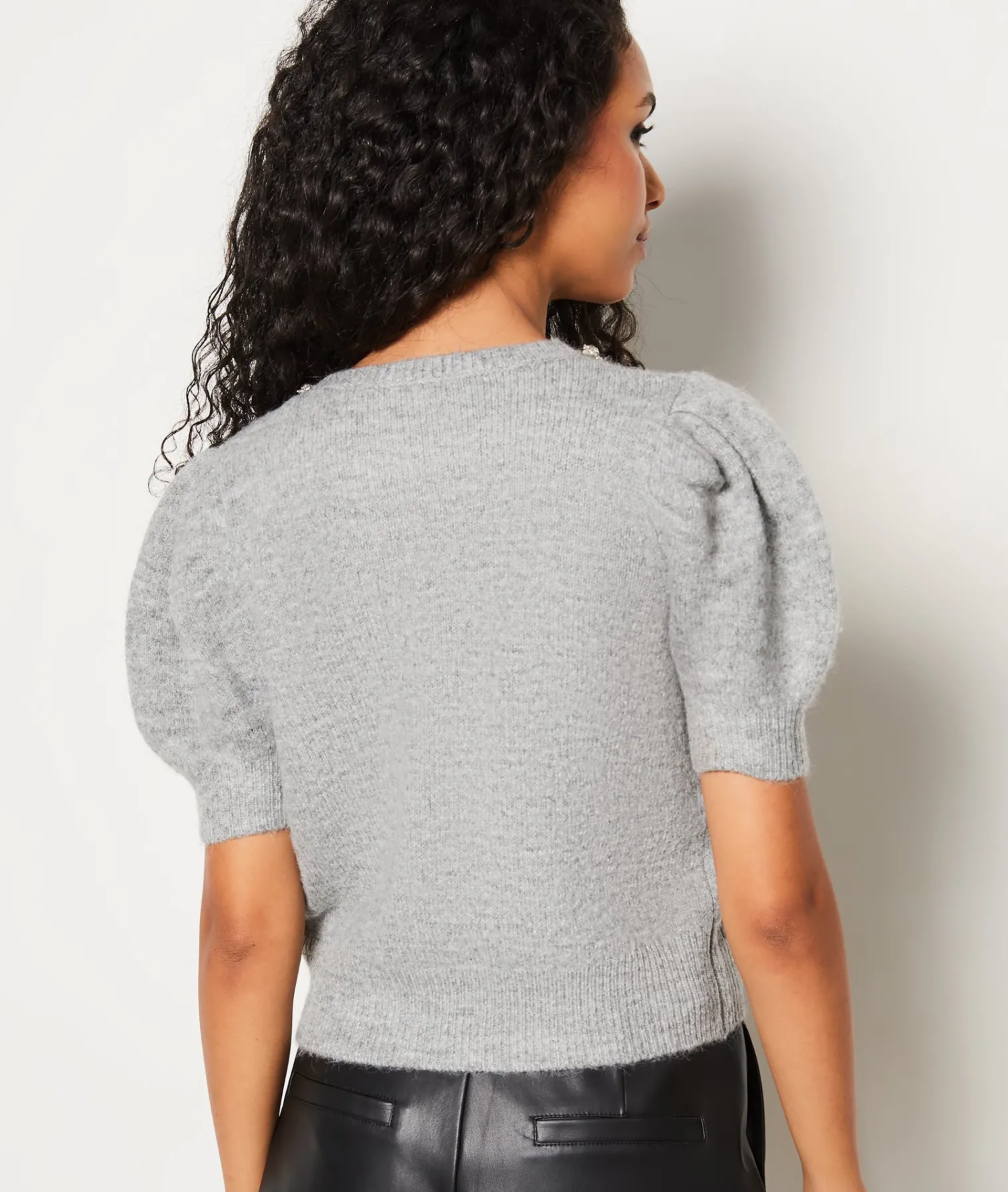 Etam Pull manches courtes col à strass GRISCLAIR Online
