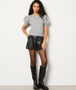 Etam Pull manches courtes col à strass GRISCLAIR Online