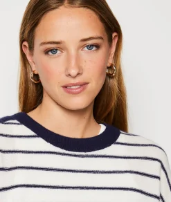 Etam Pull marinière en cachemire IMPFDBLANC Outlet