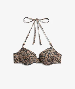 Etam Push-up Bikini Top with Pattern MULTICOLOURED Shop