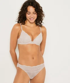 Etam Push-up Bra N.2 - The Plunge TAUPE Cheap
