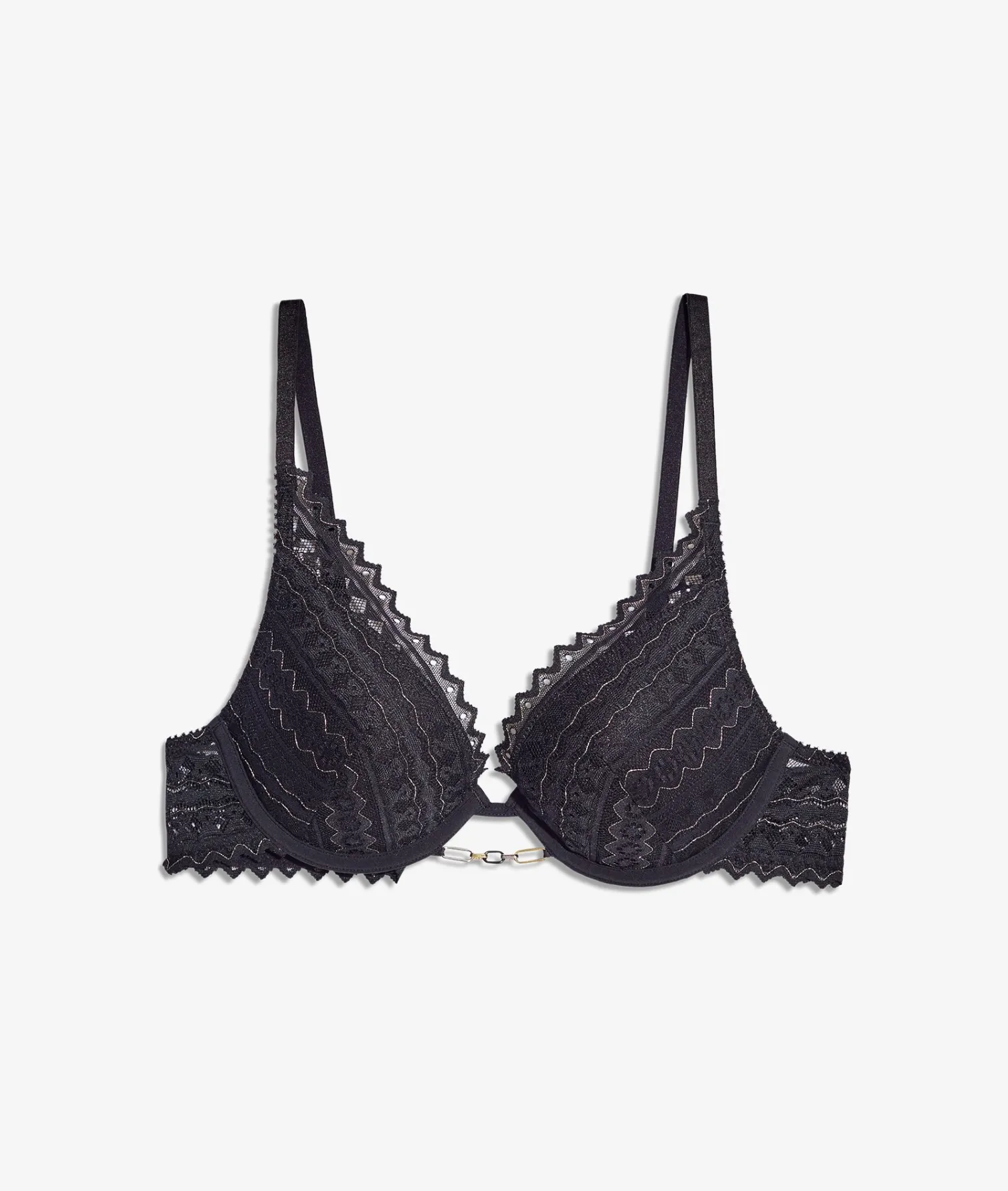Etam Push-up Bra N.2 - The Plunge BLACK Fashion
