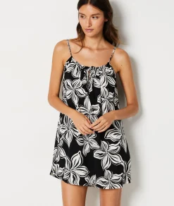 Etam Pyjama Nightdress with Thin Straps BLACK Online