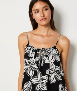 Etam Pyjama Nightdress with Thin Straps BLACK Online