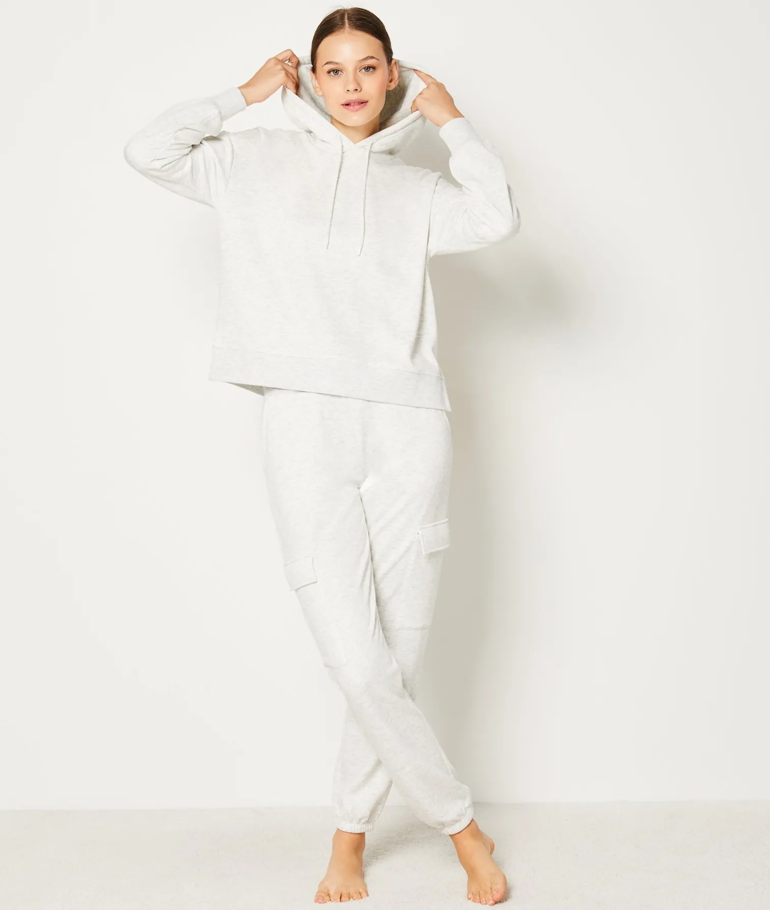 Etam Pyjama Sweatshirt with Hood GREY Outlet