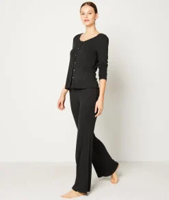 Etam Pyjama trousers with a flared cut ANTHRACITE Hot
