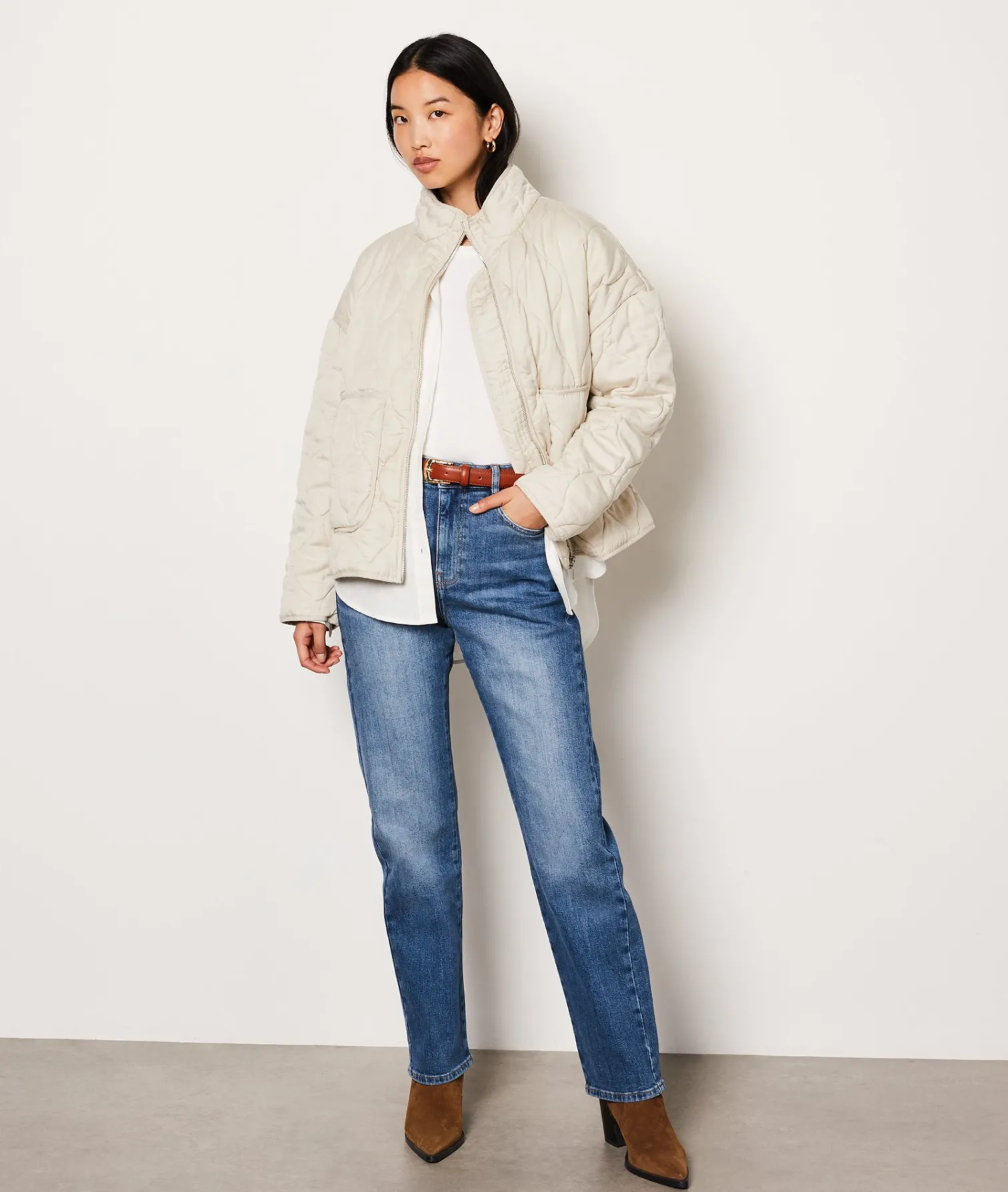 Etam Quilted Jacket ECRU Sale