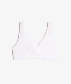 Etam Reversible Stretchy Organic Cotton Bralette WHITE Cheap