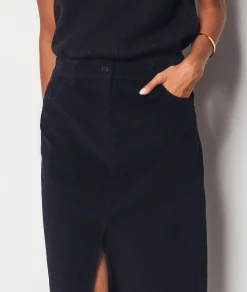 Etam Ribbed midi skirt. BLACK Store