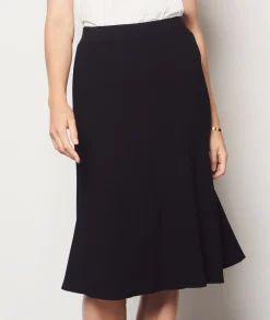 Etam Ribbed Midi Skirt BLACK Best Sale