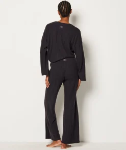 Etam Ribbed Pyjama Bottoms NOIR Sale