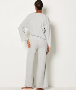 Etam Ribbed Pyjama Bottoms GRISCLAIR Cheap