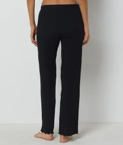Etam Ribbed Pyjama Bottoms NOIR Shop